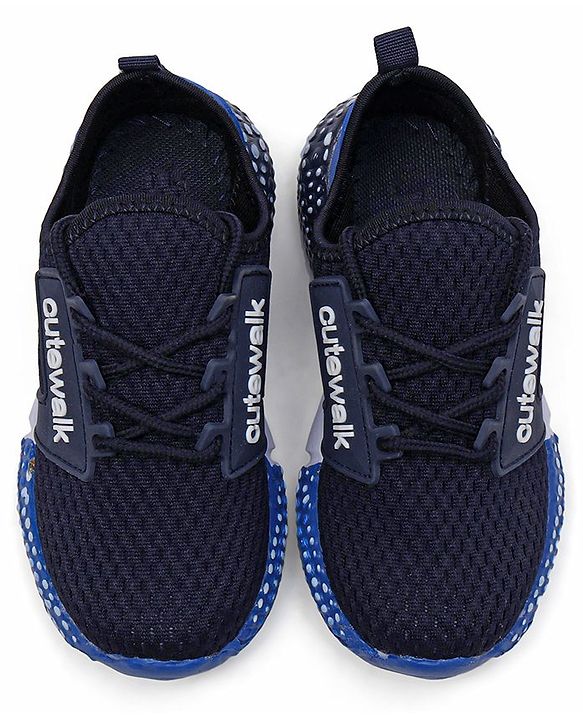 Cute Walk by Babyhug Sneakers - Black & Blue