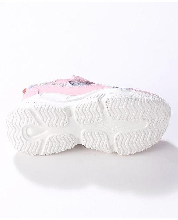 Cute Walk by Babyhug Color Block Sneakers with Velcro Closure - Pink