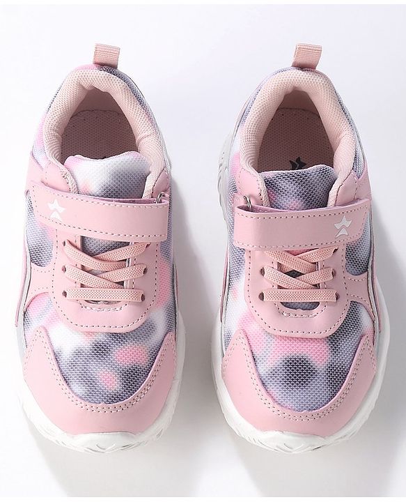 Cute Walk by Babyhug Color Block Sneakers with Velcro Closure - Pink