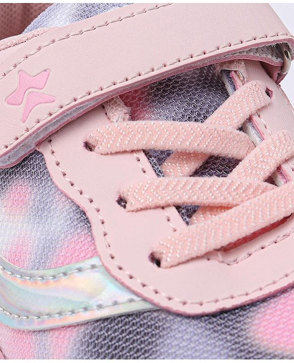 Cute Walk by Babyhug Color Block Sneakers with Velcro Closure - Pink