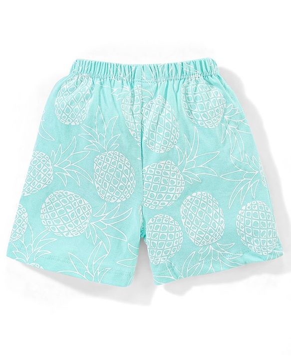 Babyhug Cotton  Mid Thigh Length Shorts Striped Pack of 3 - Blue