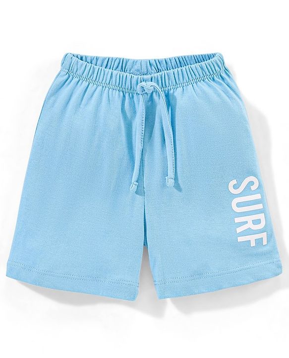 Babyhug Cotton  Mid Thigh Length Shorts Striped Pack of 3 - Blue