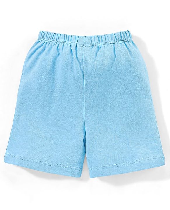 Babyhug Cotton  Mid Thigh Length Shorts Striped Pack of 3 - Blue