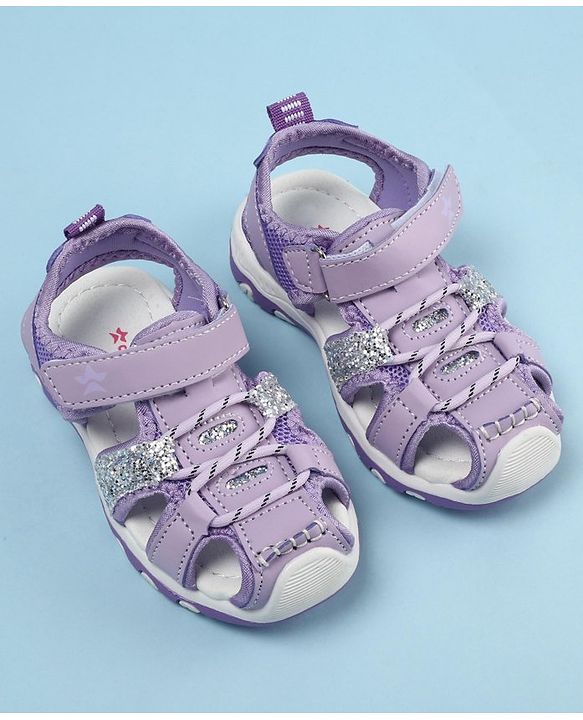 Cute Walk by Babyhug Velcro Closure Sandals - Purple