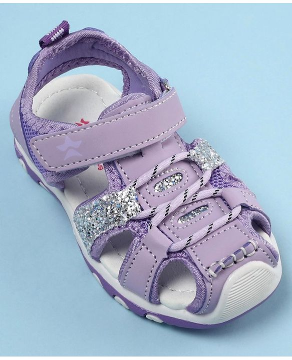 Cute Walk by Babyhug Velcro Closure Sandals - Purple