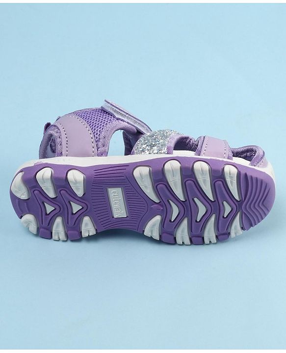 Cute Walk by Babyhug Velcro Closure Sandals - Purple