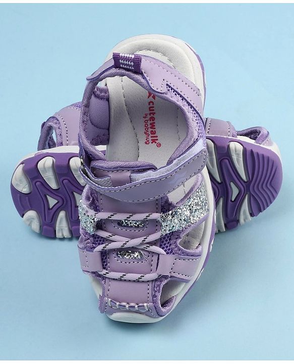 Cute Walk by Babyhug Velcro Closure Sandals - Purple
