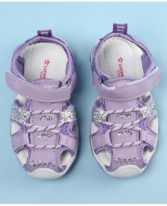 Cute Walk by Babyhug Velcro Closure Sandals - Purple