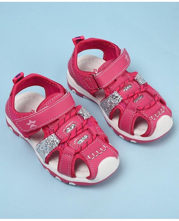 Cute Walk by Babyhug Velcro Closure Sandals - Purple