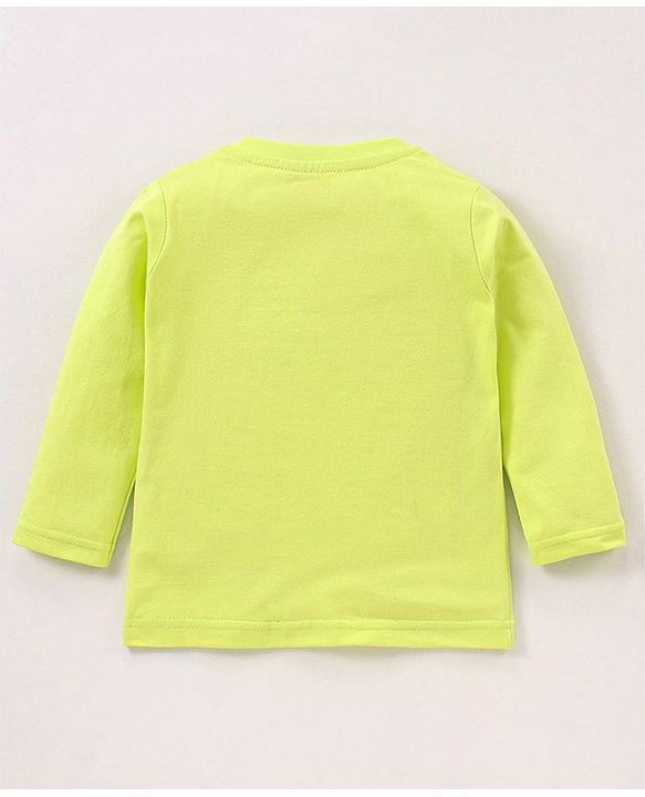 Babyhug Cotton Knit Full Sleeves Night Suit Sloth Print - Green