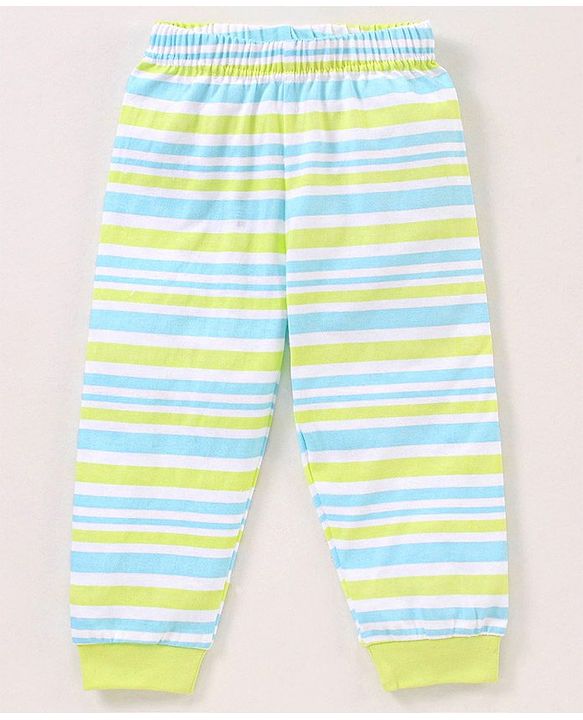 Babyhug Cotton Knit Full Sleeves Night Suit Sloth Print - Green