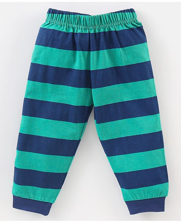 Babyhug Cotton Knit Full Sleeves Night Suit Sheep Print - Green