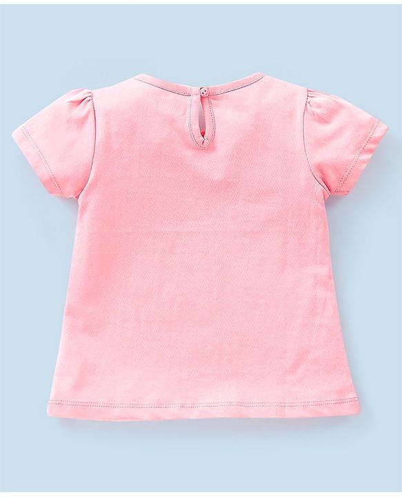 Babyhug 100% Cotton Half Sleeves T-Shirts Polka Dots Printed Pack of 3 - Pink & White