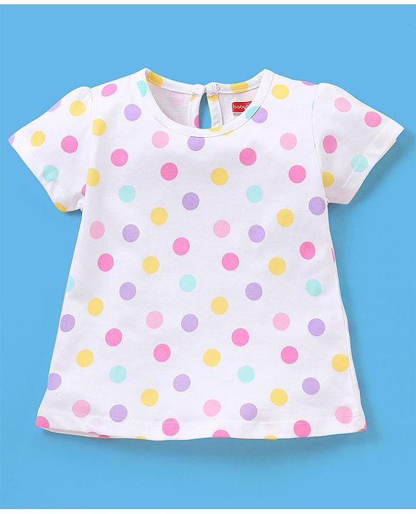 Babyhug 100% Cotton Knit Half Sleeves Graphics Detailing Tees Pack of 3 - White & Green