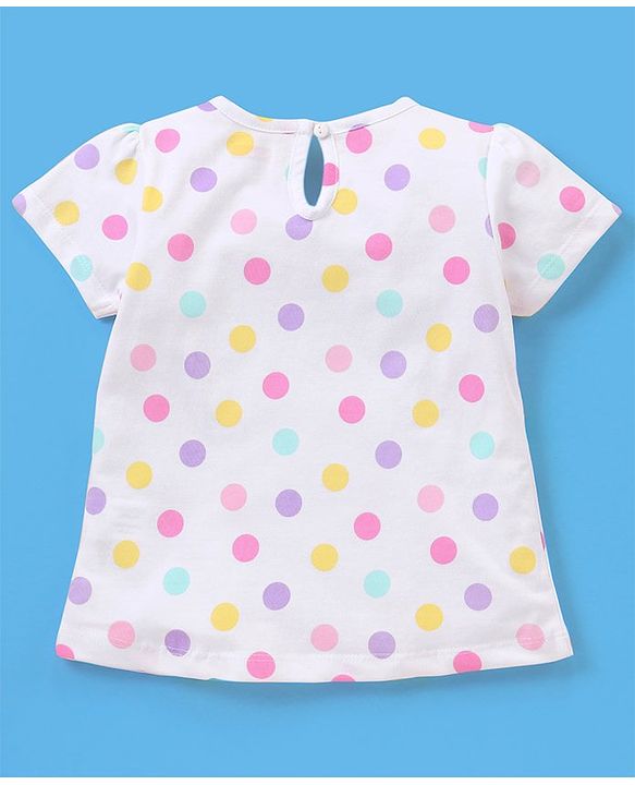 Babyhug 100% Cotton Knit Half Sleeves Graphics Detailing Tees Pack of 3 - White & Green