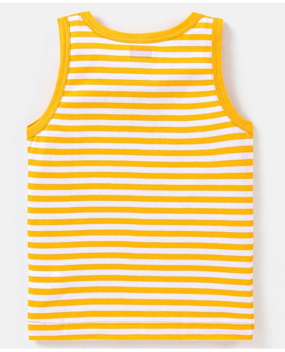 Babyhug 100% Cotton Sleeveless Sando Solid Pack of 2 - Yellow