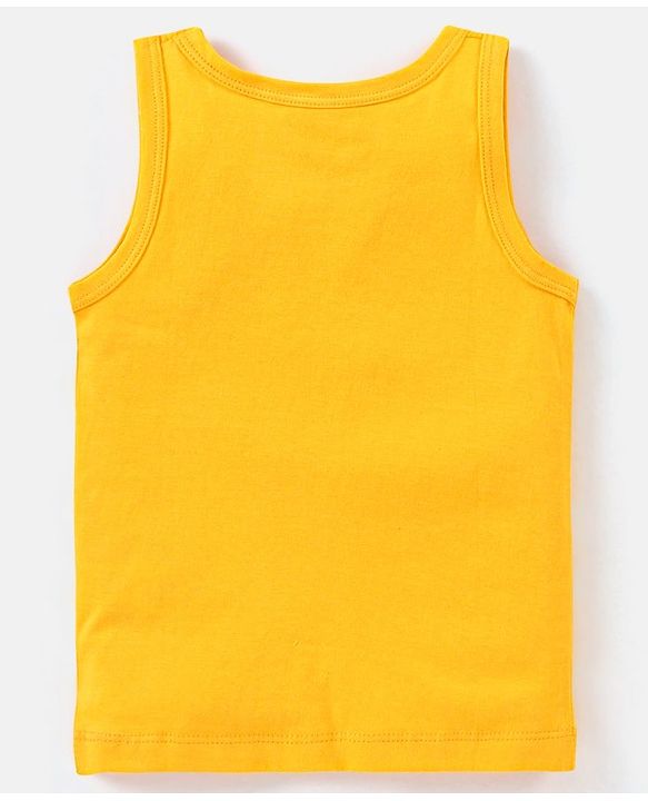 Babyhug 100% Cotton Sleeveless Sando Solid Pack of 2 - Yellow