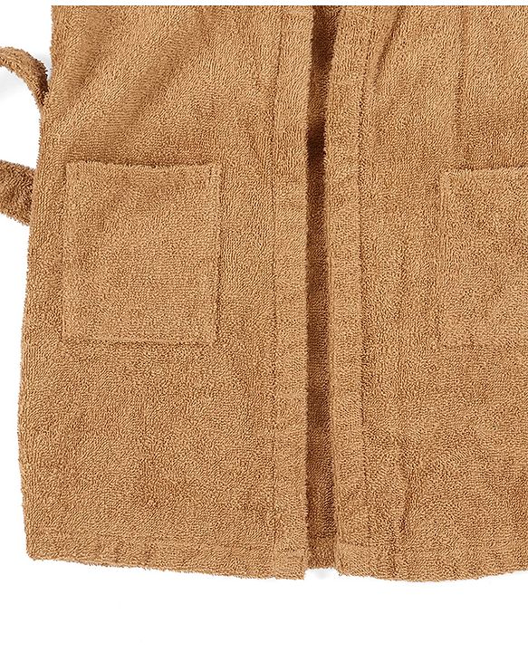 Babyhug Full Sleeves Hooded Bear Bath Robe With 3D Ears - Brown