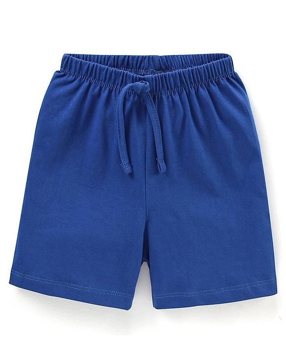 Babyhug Cotton Mid Thigh Length Shorts Striped & Stars Printed Pack of 3 - Grey & Blue