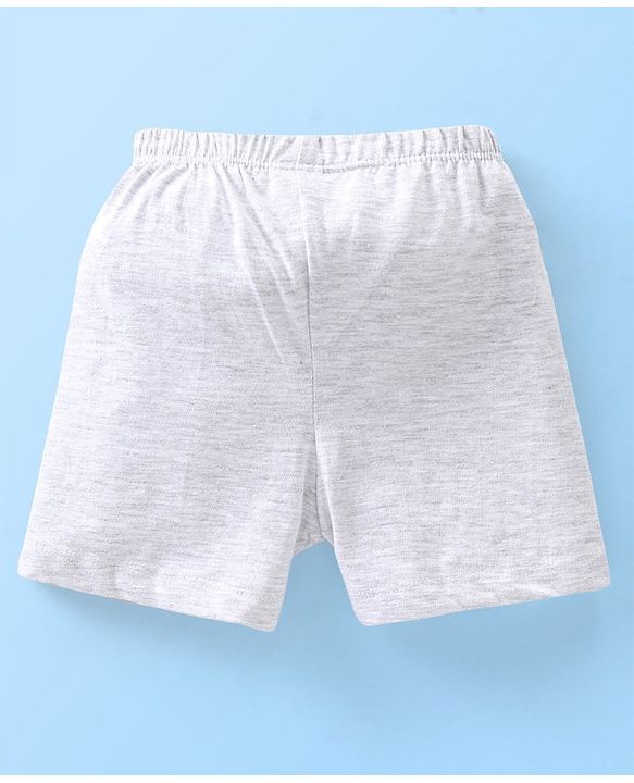 Babyhug Cotton Mid Thigh Length Shorts Stripes & Camo Print Pack of 3- White Orange & Green