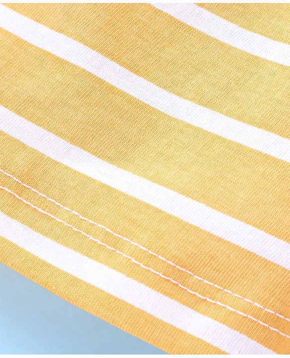 Babyhug Cotton Mid Thigh Length Shorts Stripes & Camo Print Pack of 3- White Orange & Green