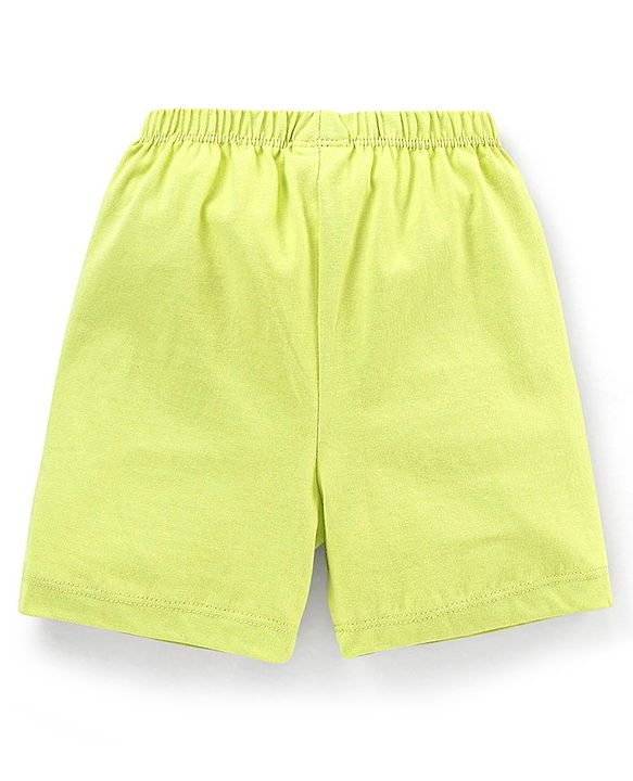 Babyhug Cotton Mid Thigh Length Shorts Stripes & Dolphin Print Pack of 3- Green & Blue