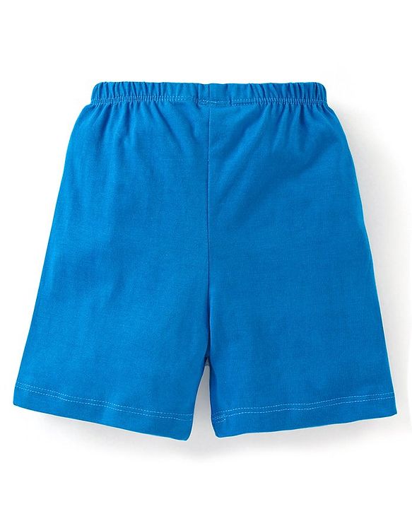 Babyhug Cotton Mid Thigh Length Shorts Stars & Stripes Print Pack of 3- Green & Blue