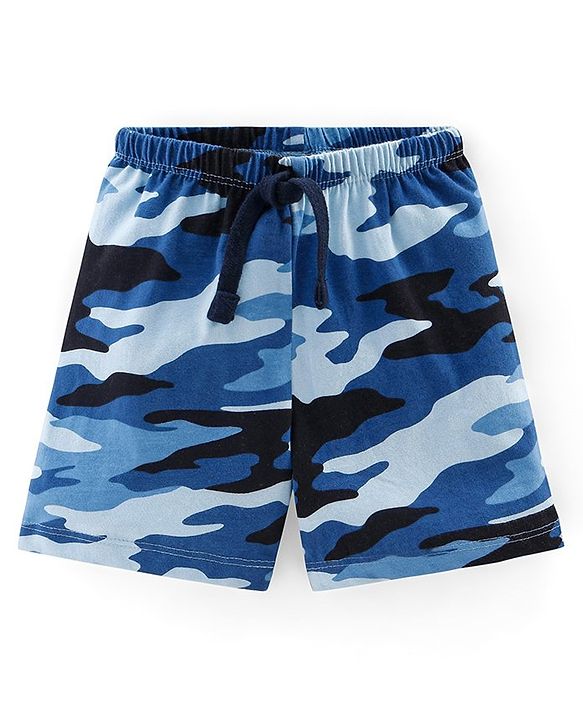Babyhug Cotton Mid Thigh Length Shorts Number Print Pack of 3 - Yellow Black  &  Blue