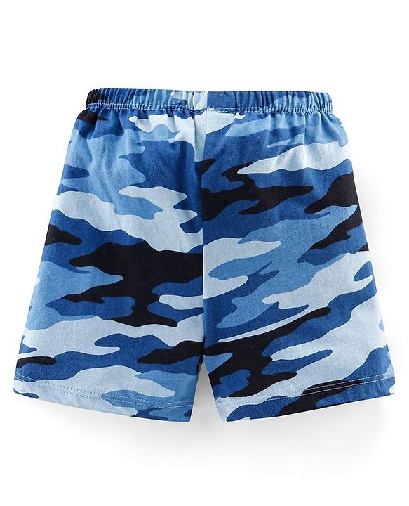 Babyhug Cotton Mid Thigh Length Shorts Number Print Pack of 3 - Yellow Black  &  Blue