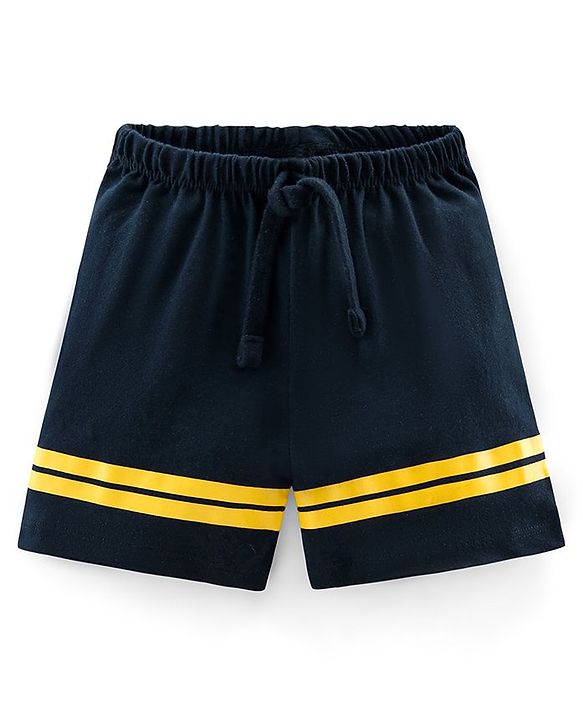Babyhug Cotton Mid Thigh Length Shorts Number Print Pack of 3 - Yellow Black  &  Blue