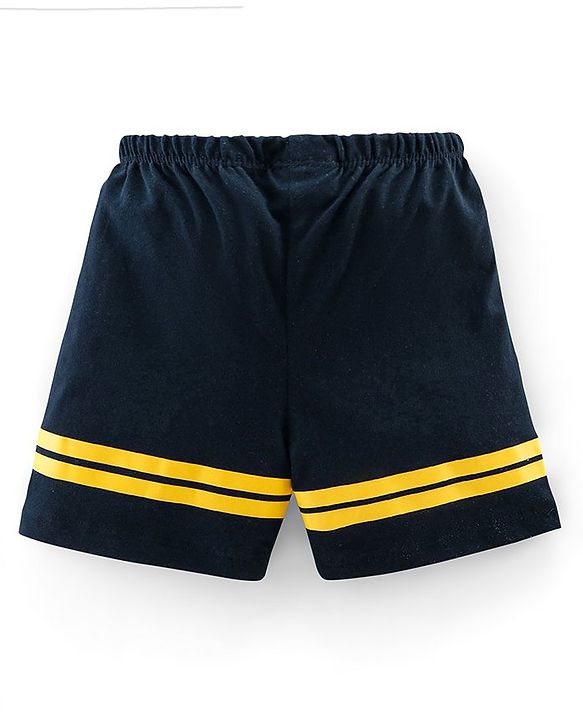 Babyhug Cotton Mid Thigh Length Shorts Number Print Pack of 3 - Yellow Black  &  Blue