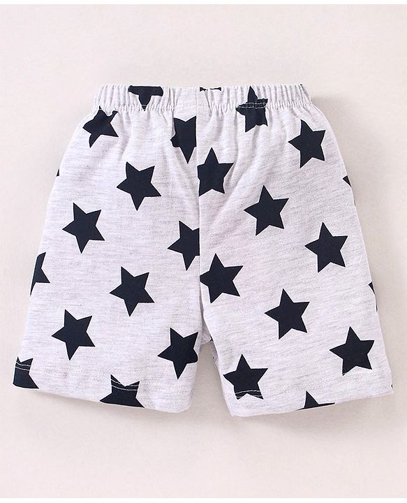 Babyhug Cotton  Mid Thigh Length Shorts Striped Pack of 2 - Red & Grey