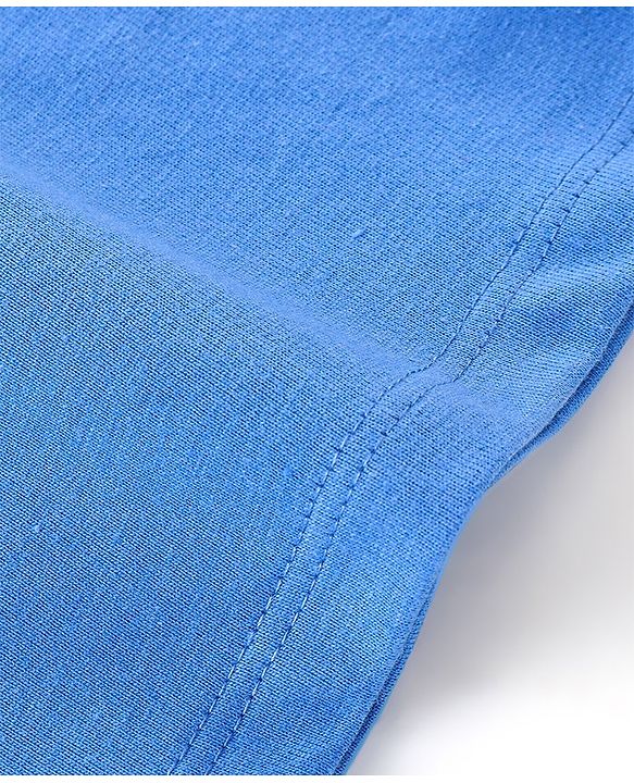 Babyhug Cotton Half Sleeves Night Suit Shark Print - Blue