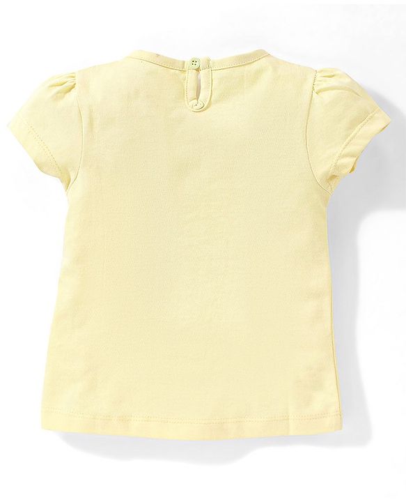 Babyhug Cotton Knit Half Sleeves Night Suit With Ice Cream Print - Yellow & Pink
