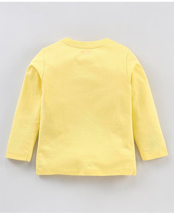 Babyhug Cotton Knit Full Sleeves Night Suit Stripes & Bunny Print - Yellow