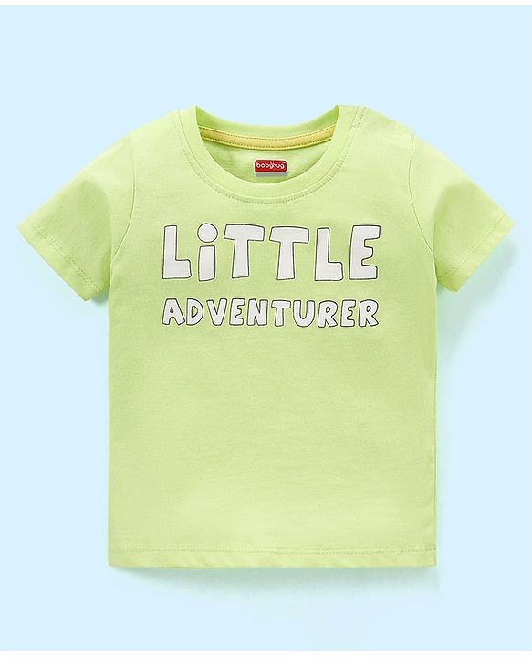 Babyhug Cotton Knit Half Sleeves Striped T-Shirt Lion Print Pack of 3 - Green & Purple