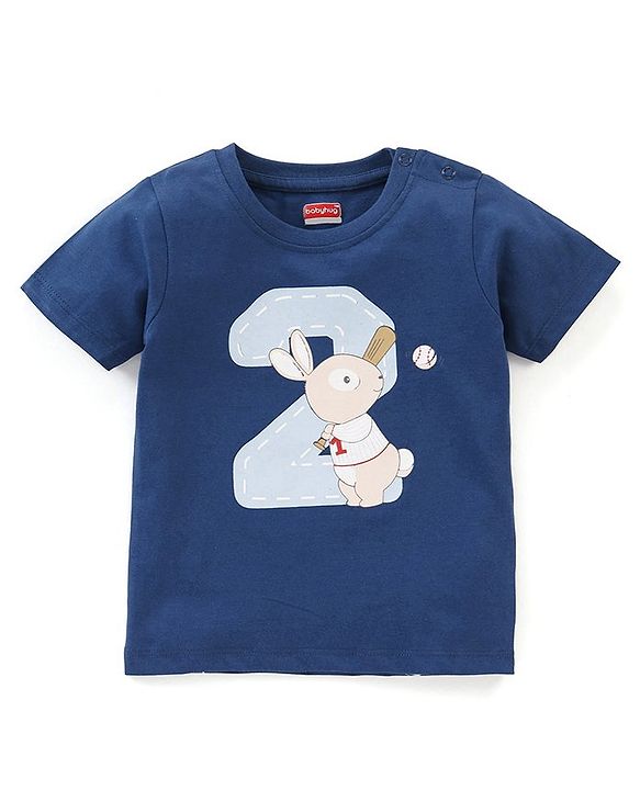 Babyhug Cotton Knit Half Sleeves T-Shirts Stripes & Baseball Print Pack of 3 - Blue White & Yellow