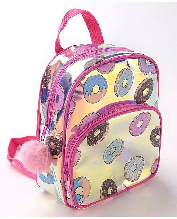 Babyhug Free Size Fashion Backpack Donut Print- Pink