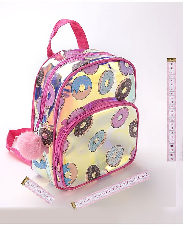 Babyhug Free Size Fashion Backpack Donut Print- Pink