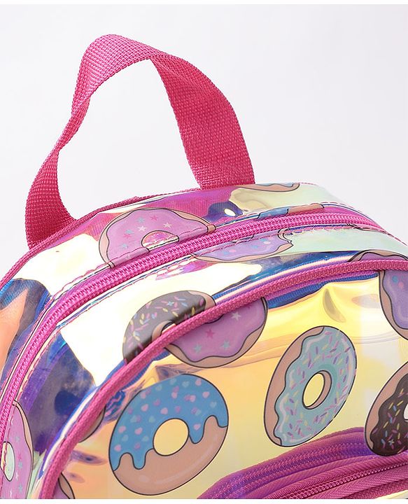 Babyhug Free Size Fashion Backpack Donut Print- Pink