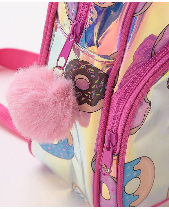 Babyhug Free Size Fashion Backpack Donut Print- Pink