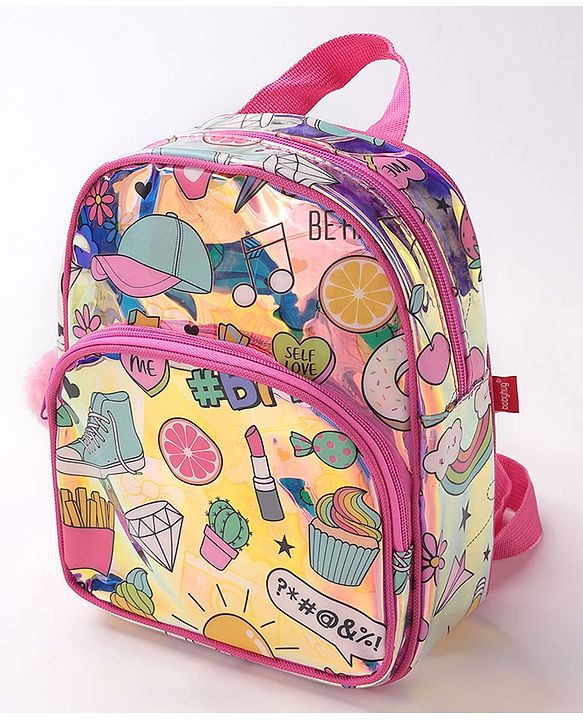Babyhug Free Size Fashion Backpack Multicolor (Print May Vary)