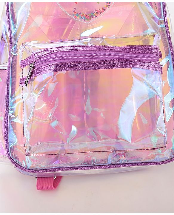 Pine Kids Fashion Backpacks Free Size Heart Design- Purple