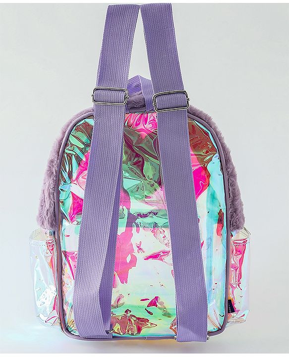 Pine Kids Free Size Fashion Backpack With Heart Applique - Purple