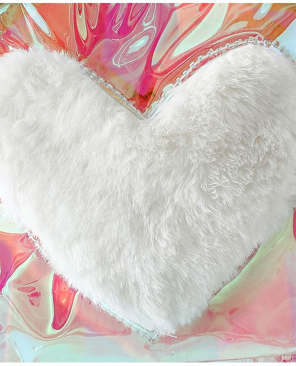 Pine Kids Free Size Fashion Backpack With Heart Applique - White