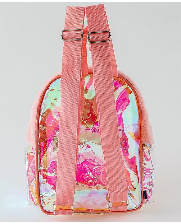 Pine Kids Free Size Fashion Backpack With Heart Applique - Pink