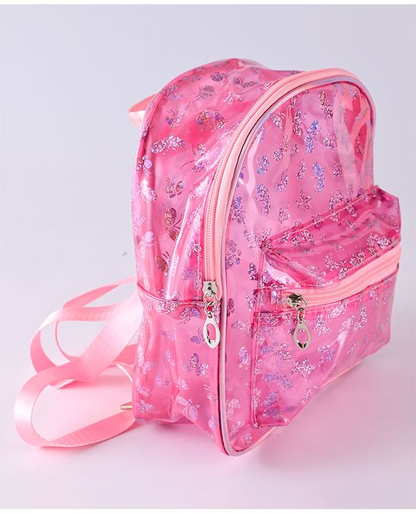Babyhug Fashion Backpack Butterfly Design-  Dark Pink