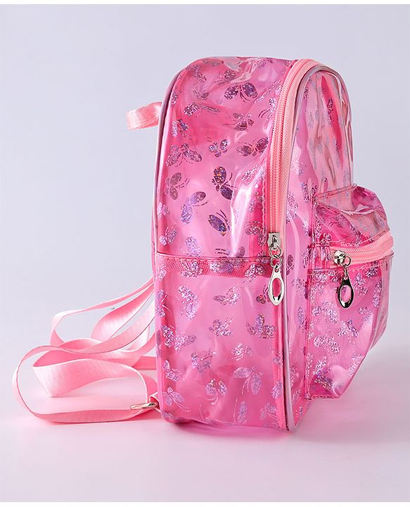 Babyhug Fashion Backpack Butterfly Design-  Dark Pink