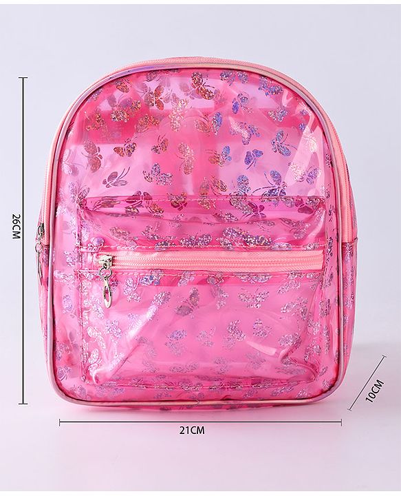 Babyhug Fashion Backpack Butterfly Design-  Dark Pink