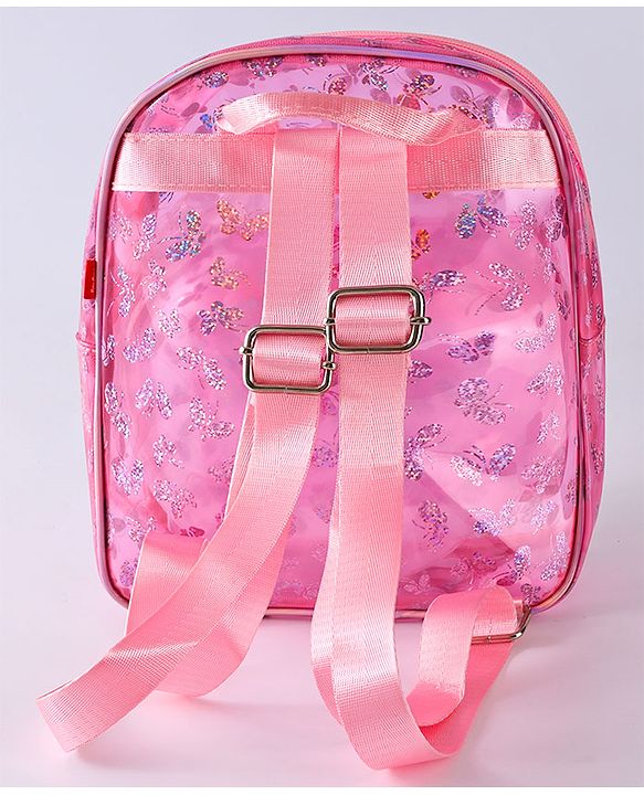 Babyhug Fashion Backpack Butterfly Design-  Dark Pink